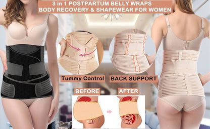 3-in-1 Abdominal & Back Support Belt حزام دعم البطن والظهر 3 في 1