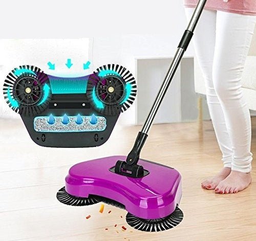 🧹 Manual Floor Sweeper with 360° Rotating Head – No Electricity Required مكنسة أرضية يدوية برأس دوار 360 درجة - لا تحتاج إلى كهرباء