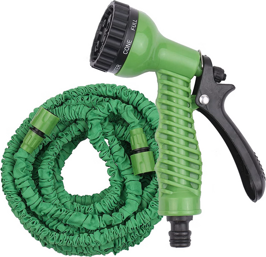 Expandable Garden Hose with Adjustable Spray Nozzle خرطوم حديقة قابل للتمدد مع فوهة رش قابلة للتعديل
